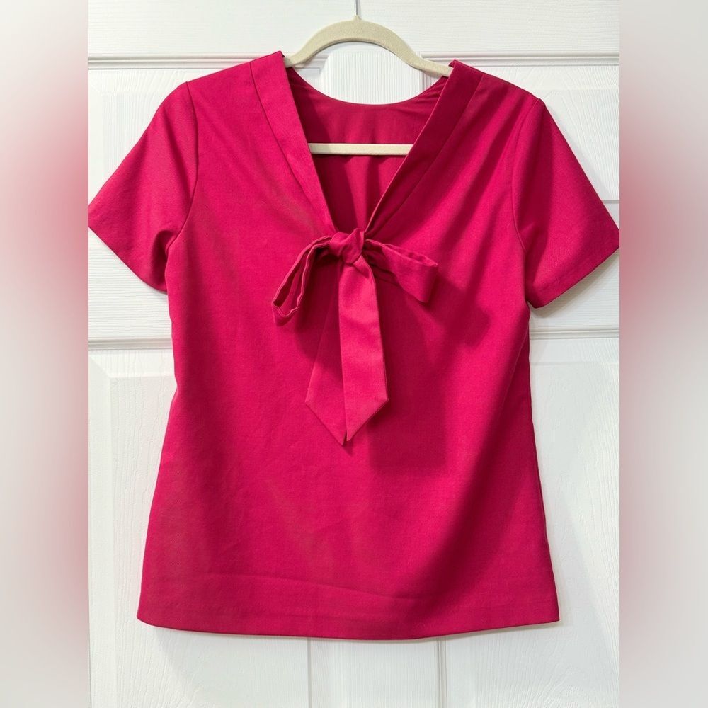Banana Republic Red Cut Out Back Top Sz S EUC